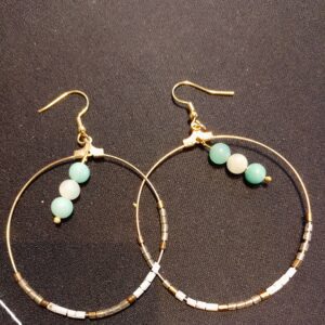 boucles oreilles amazonite