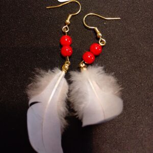 boucles oreilles danse écarlate