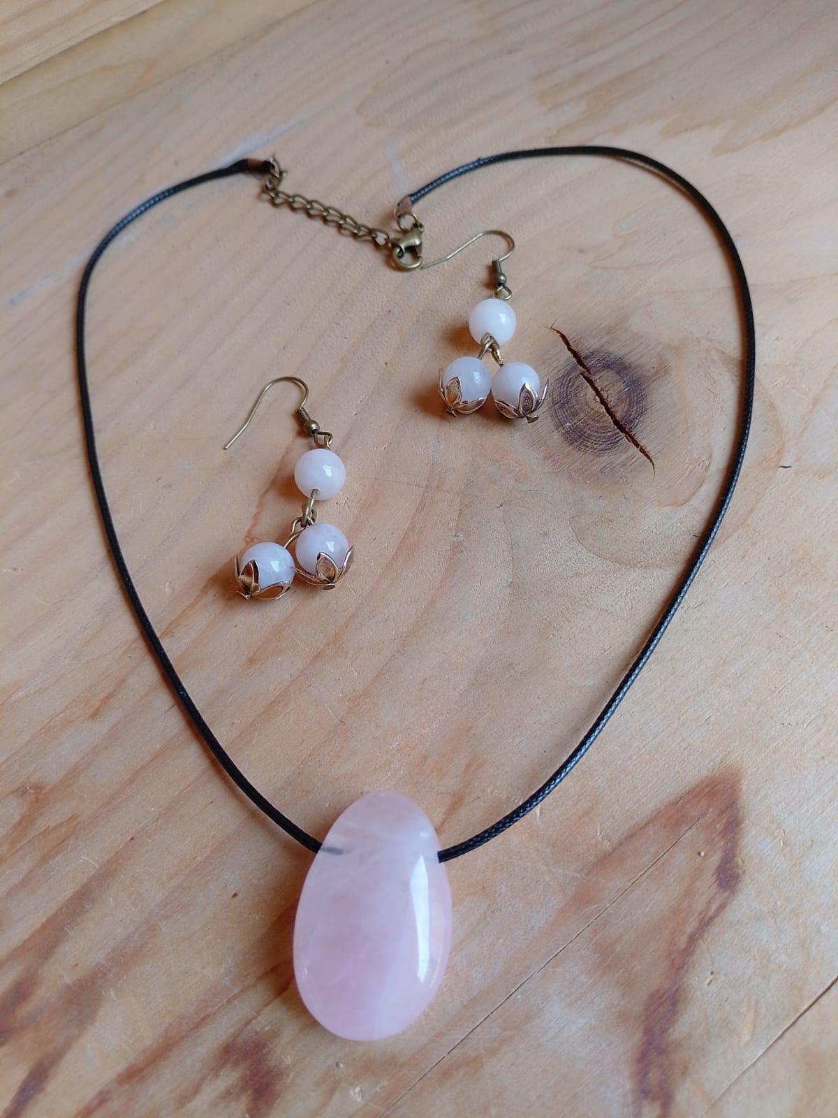 Parure quartz rose